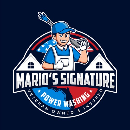 Logo design concept for Mario’s Signature Power Washing LLC