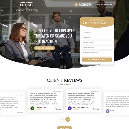 Law firm landing page redesign