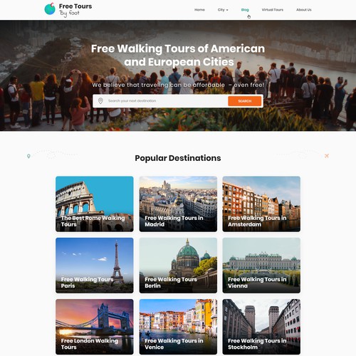 Aspirational Walking Tours Website Design