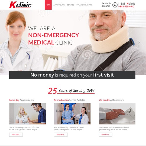 web page design for Medical.