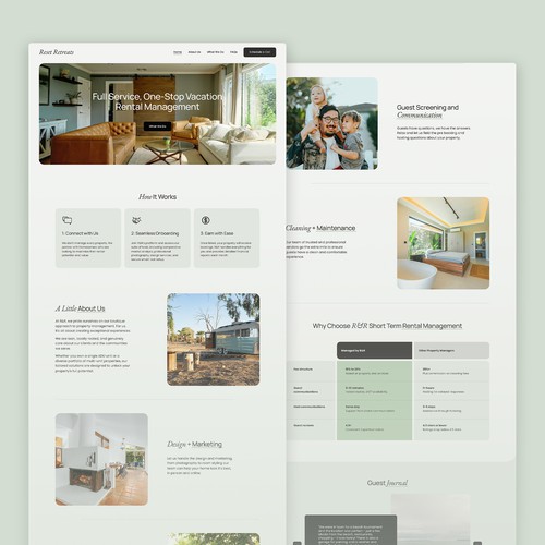 Reset Retreats Squarespace Landing Page