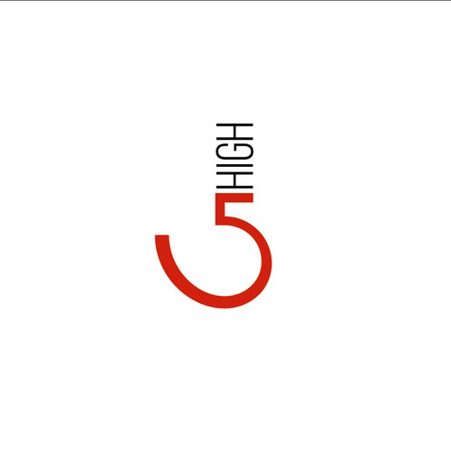 Design a liquor company, party in a bottle, logo for a High Five