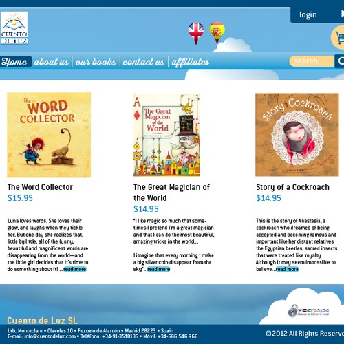 Website Design for E-commerce Company - Childrens books publisher