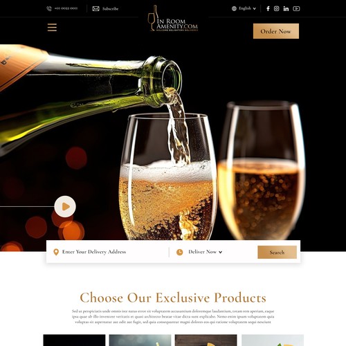 Hotel Room Services Landing Page