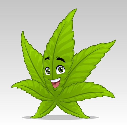 Mascot for a Hemp Leaf Character