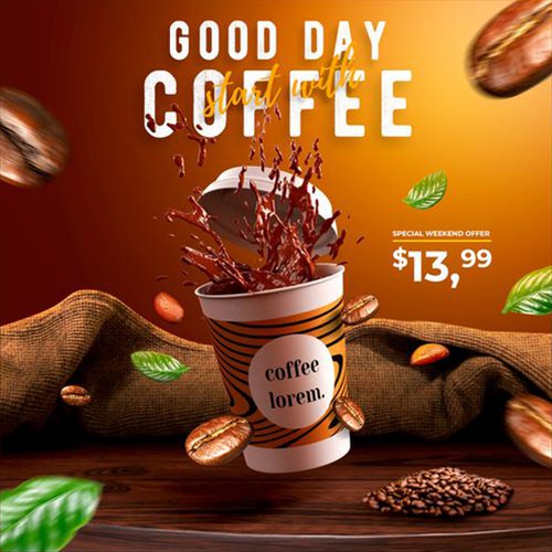 Social Media Ad for Coffee Lorem