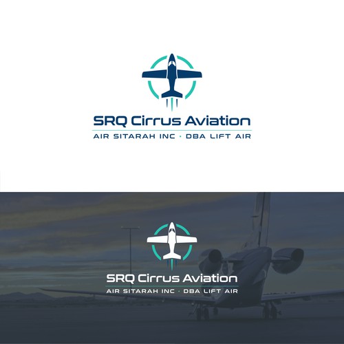 SRQ CIRRUS AVIATION logo design