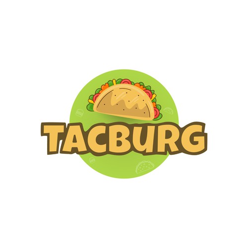 Logo design for a taco and burger restaurant