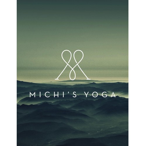 minimal logo monogram for yoga business