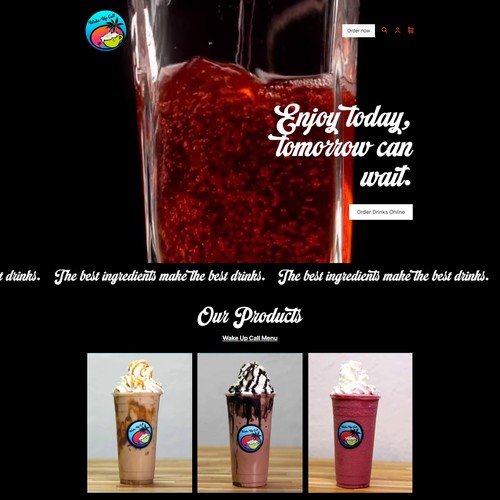 WEBSITE DESIGN FOR CAFE - WAKE UP CALL