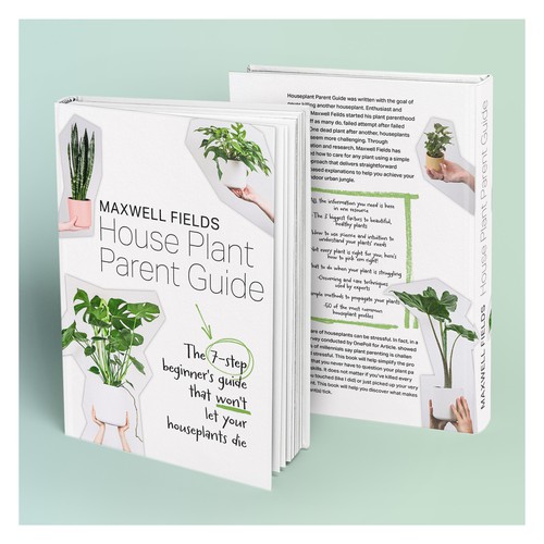 Modern & minimalist cover design for book on houseplants