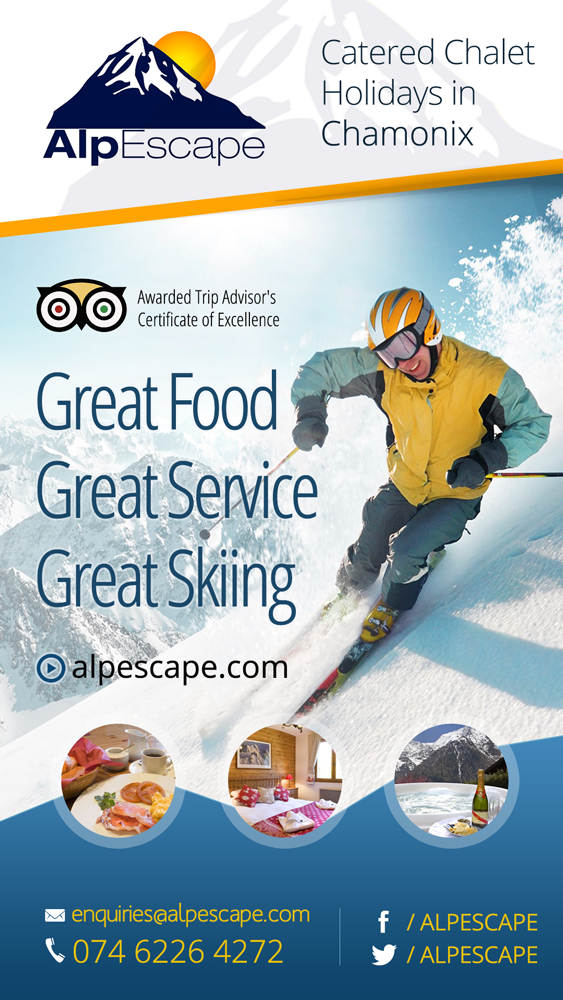 Create a great, single page ad for Ski Chalet Holidays