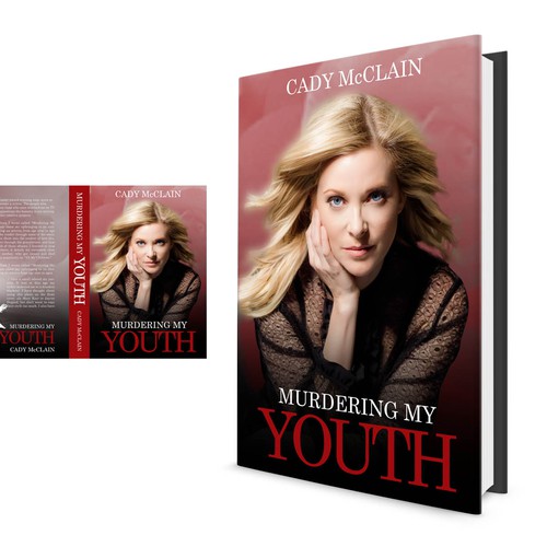Create a winning book design for a memoir by actress Cady McClain titled "Murdering My Youth."