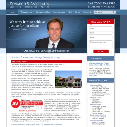 Law Firm domain consolidation and professional redesign