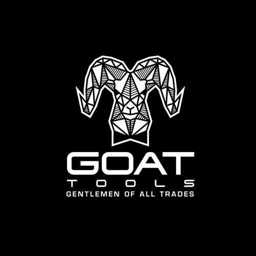 Cool polygon goat logo.