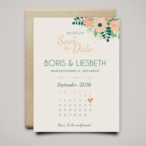 Wedding invitation & save the date