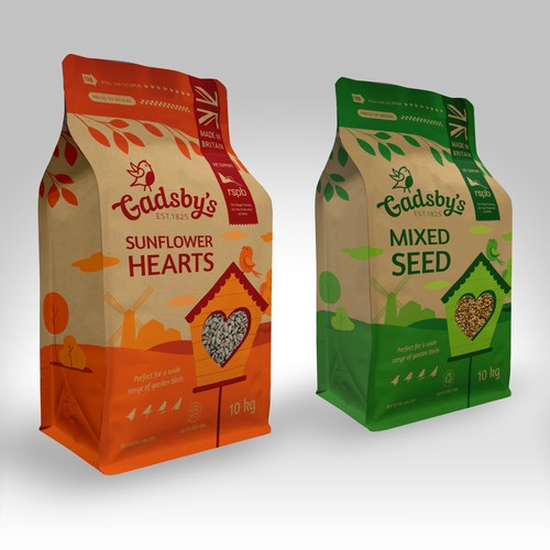 Bird feed packaging