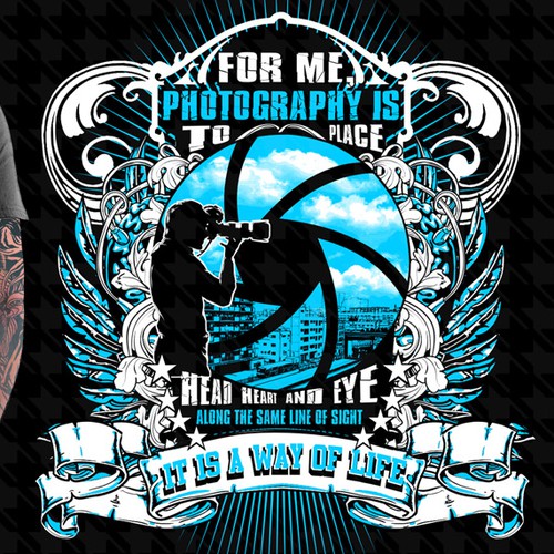 Professional Photography  Illustrational Shirt (With A Quote On It - 2 Colors)