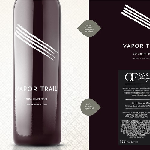 Vapor Trail wine bottle