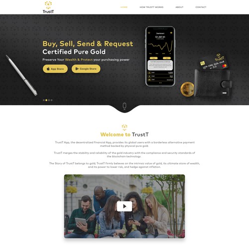 Design a website for a new gold app