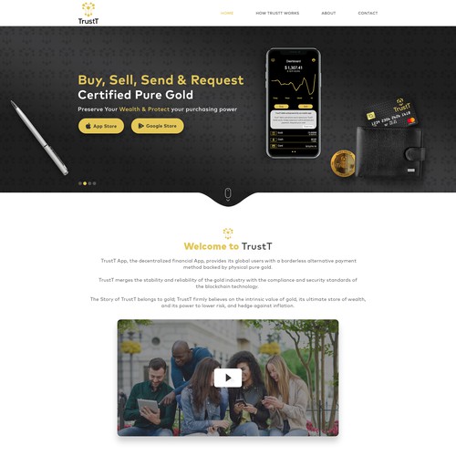 Design a website for a new gold app