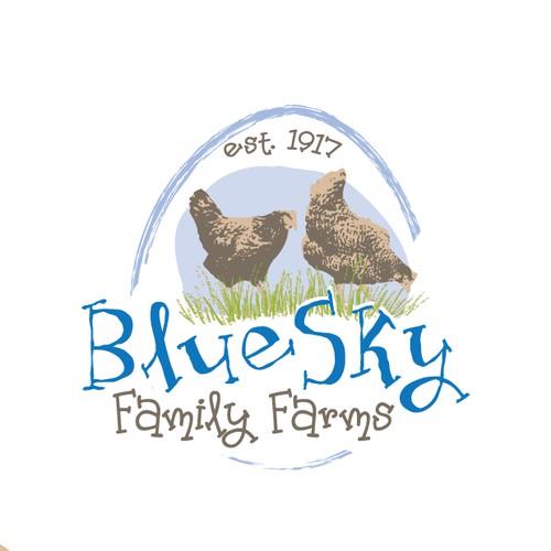 Blue Sky Family Farms needs a cool logo designed to sell Organic Eggs