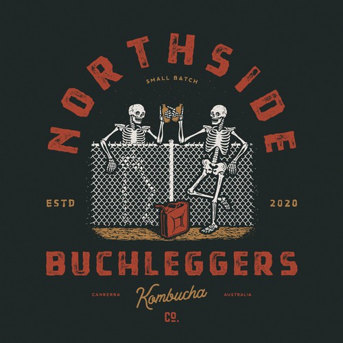 Fun logo for a small batch kombucha co.