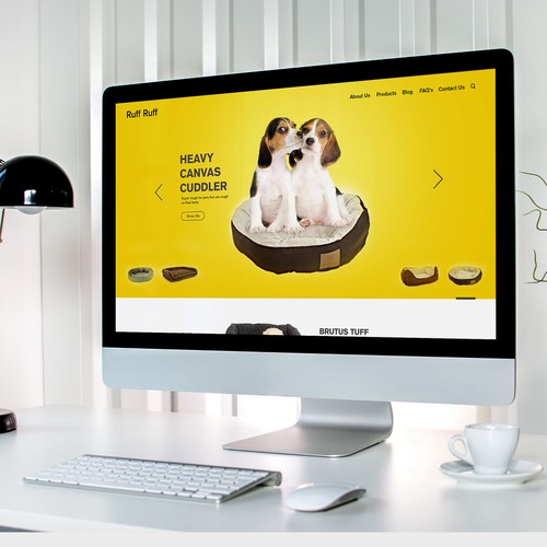 Website for dog bedding company 