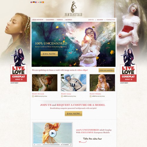 Create a PHOTOGRAPHY website with a FANTASY/ADVENTURE theme for hobbyists!!!