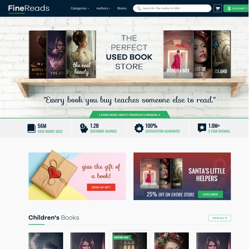 Web design for largest used online bookstore