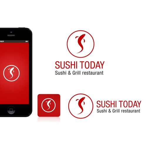 Create a logo for an All-You-Can-Eat restaurant called 'Sushi Today'