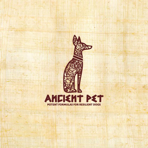 Ancient logo for dog food.