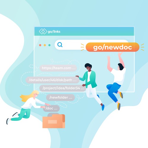 Illustration for a tech startup website