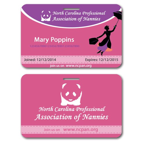 Membership Card for association of nannies