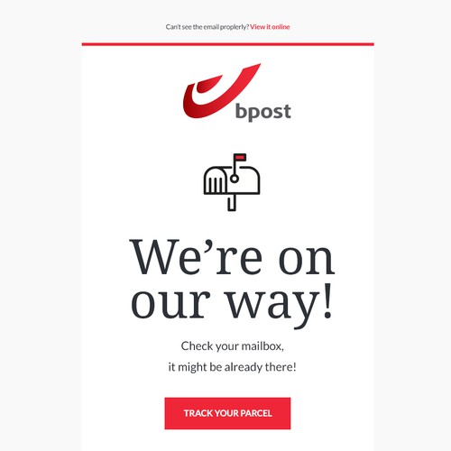 Email template for Bpost