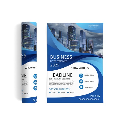 business and finance flyer design template
