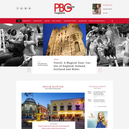 PBG Lifestyle Magazine - Website redesign