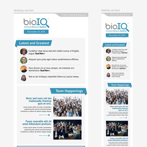Responsive Newsletter-Email Template Design for BioIQ