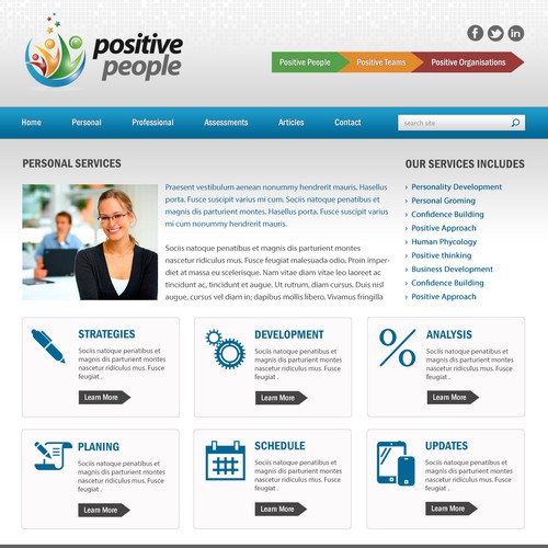 website design for Positive People