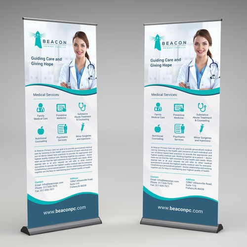 medical office standing banner