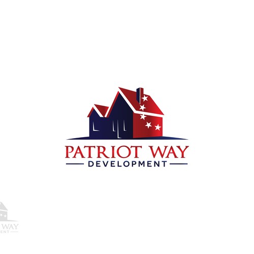 Patriotic housing development logo