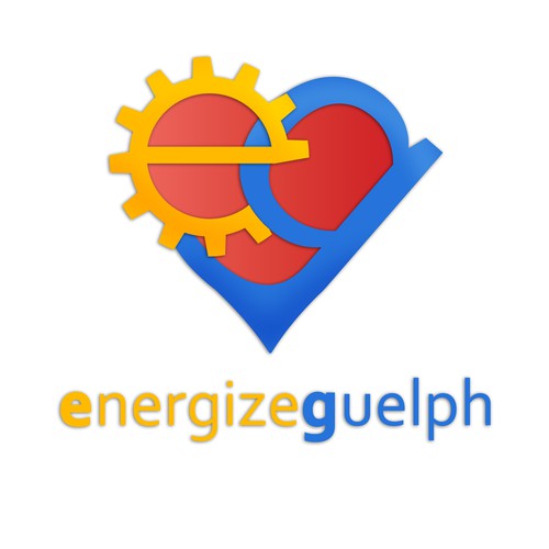 A flat logo for energizing product or organization.