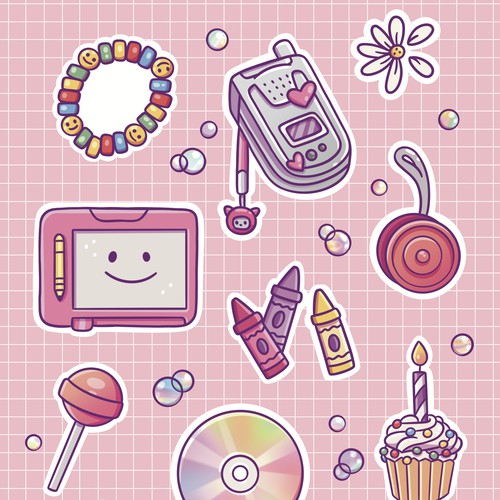Y2K stickers