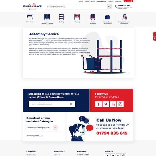 Industrial Product Website - Assembly Page