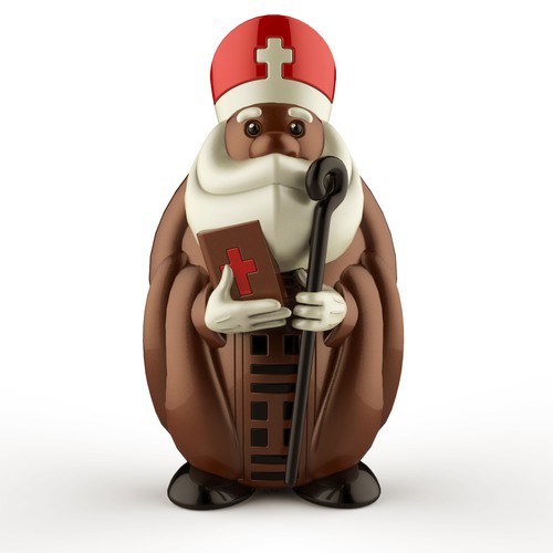 The chocolate statue of Saint Nicholas