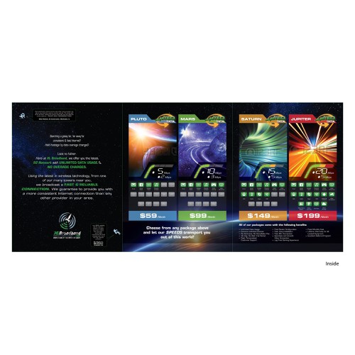 Broadband Internet Brochure w/ Rockets, Astronauts, Planets, and Anything YOU Want!