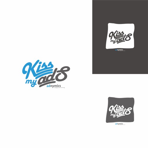 Script lettering concept for Kiss my ads