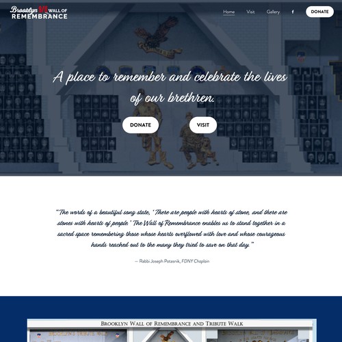 911 Brooklyn Wall Nonprofit landing page