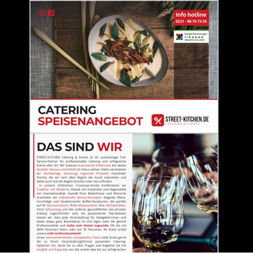 Restaurant Catering Service Brochure