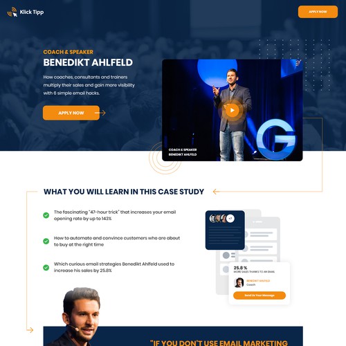 Case study landing page